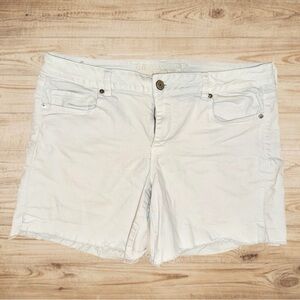 American Eagle Outfitters White Denim Cutoff Shorts